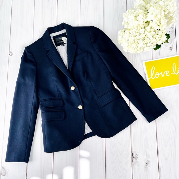 J. Crew Navy Schoolboy Blazer
